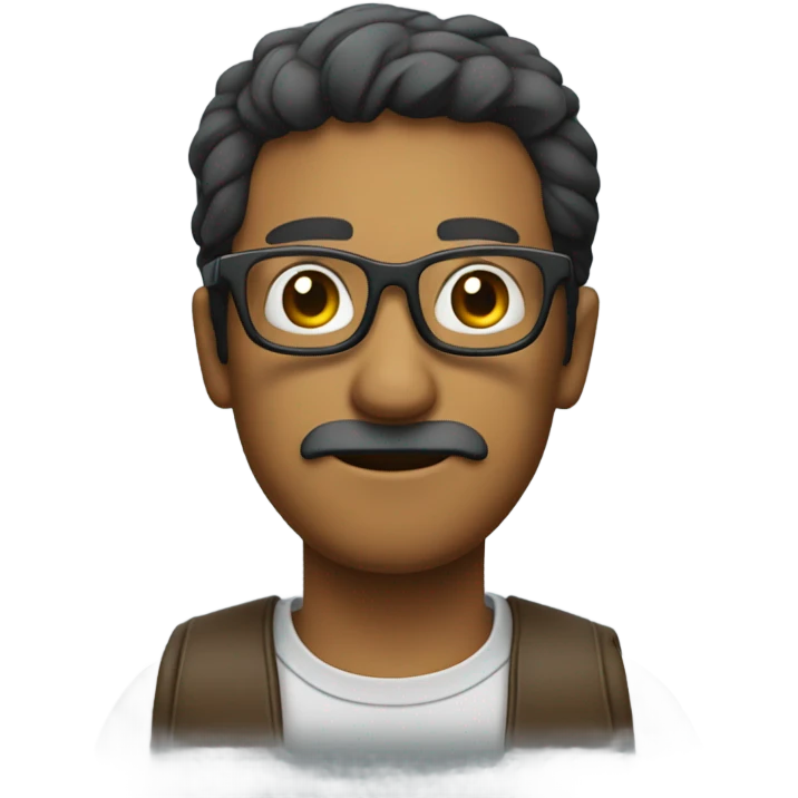 Calvo y fon gafas emoji