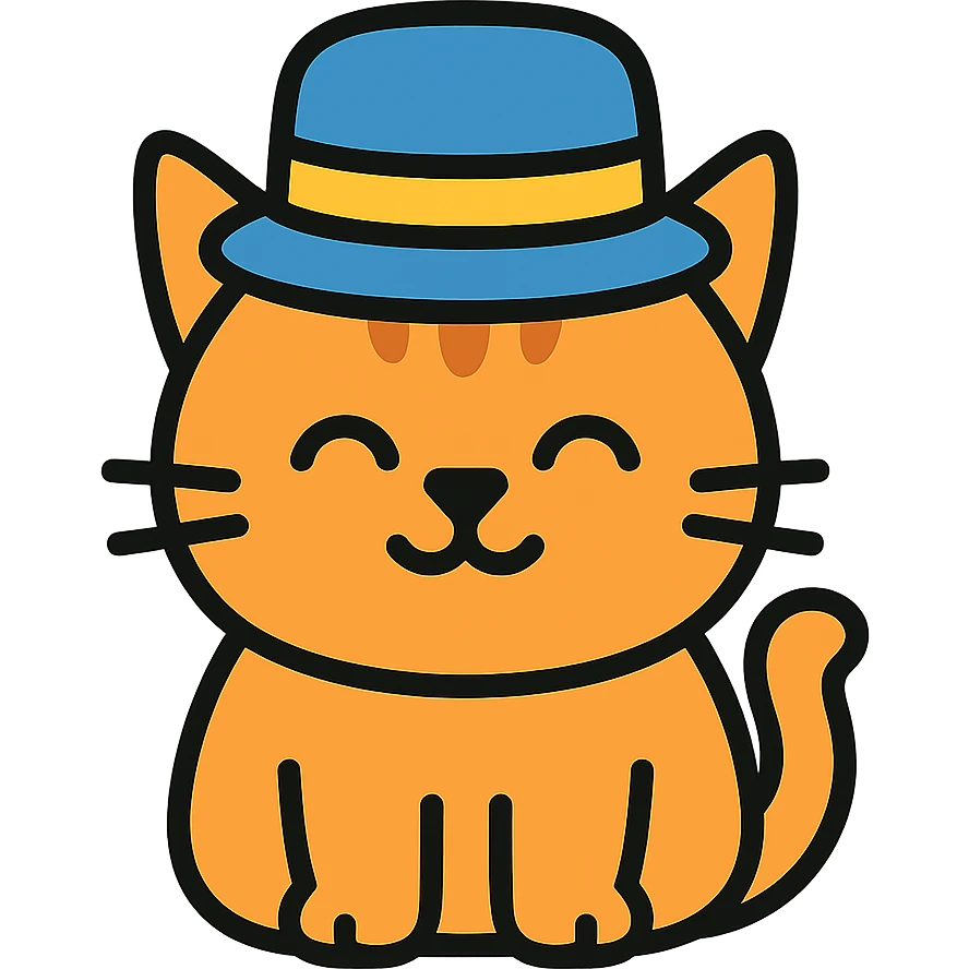 cat wearing a hat emoji