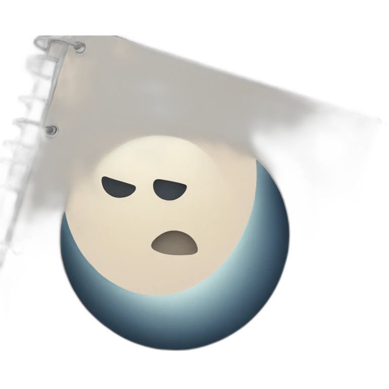 Binder with moon on cover  emoji