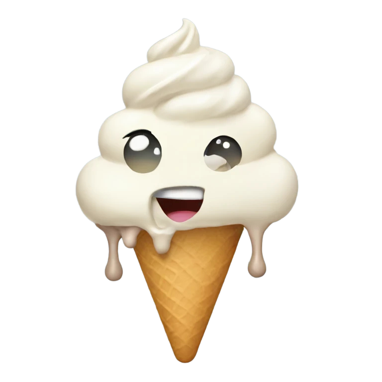 Ice cream eating ice cream emoji