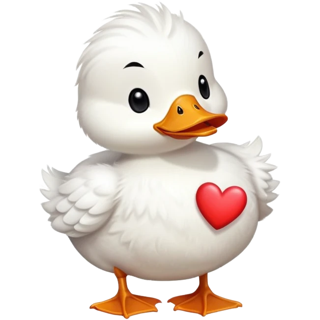 Pato con corazón  emoji