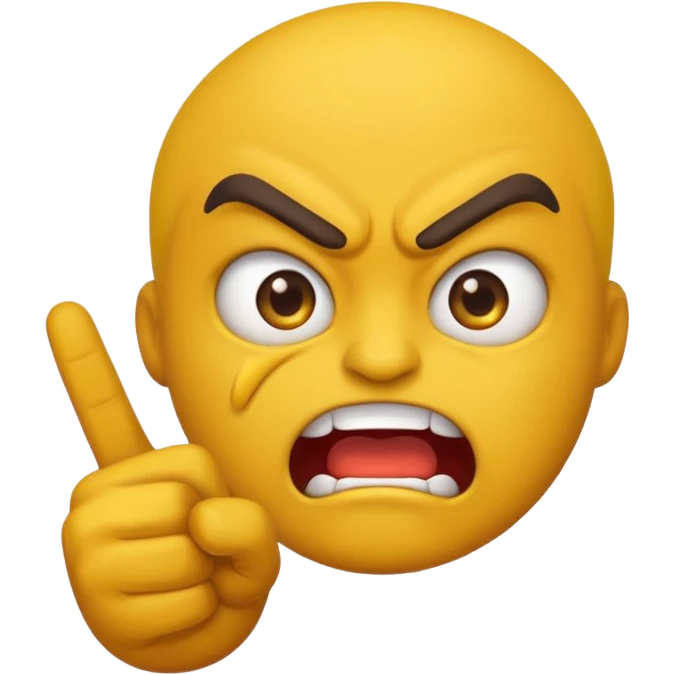 angry emoji with angry hand sign emoji