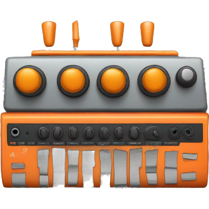Create an orange audio mixer emoji