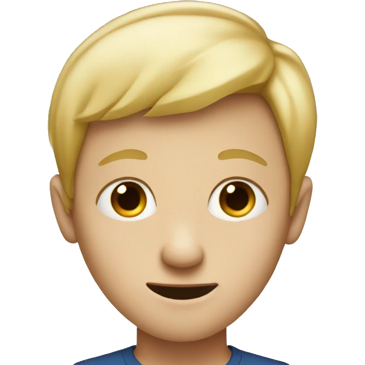 Blonde boy with big nose emoji