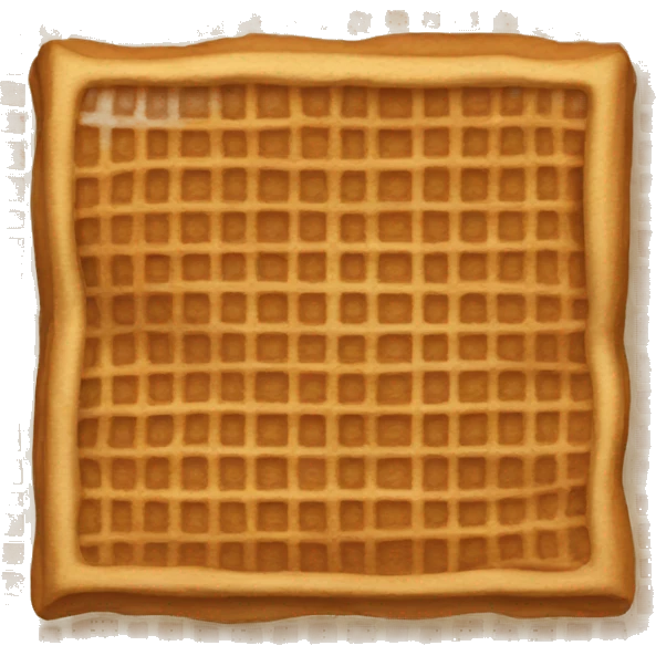 a bed but its made of waffles emoji