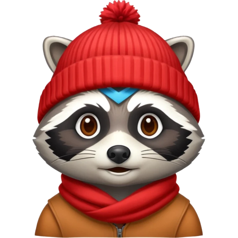 racoon with beanie emoji