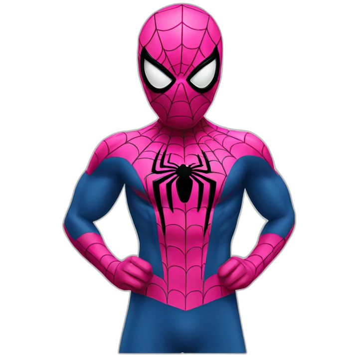 Spiderman in pink emoji