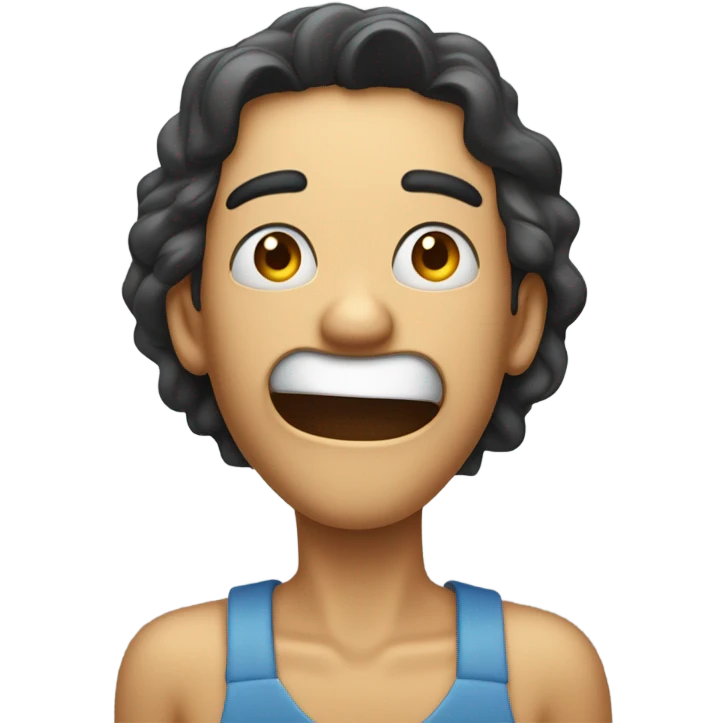 Nervous smiling emoji