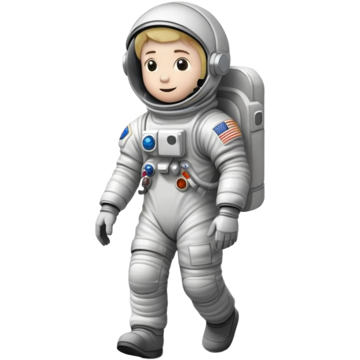 astronaut walking on the moon emoji