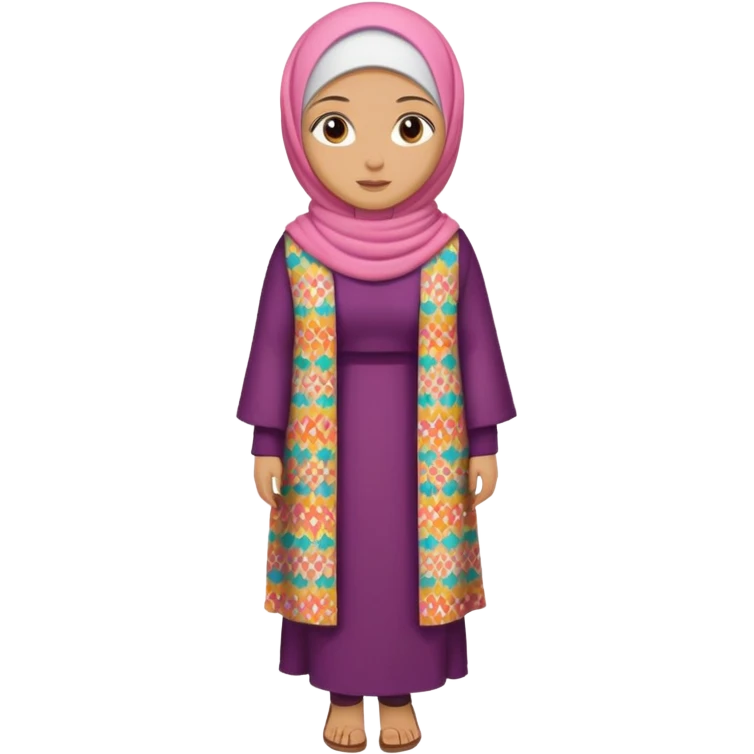 Голая девушка в полный рост в хиджабе emoji