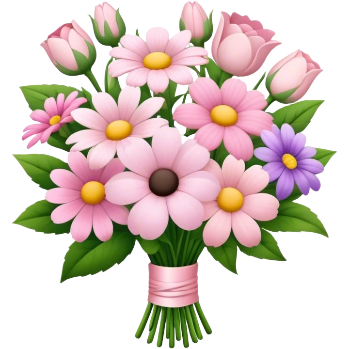 pale pink flower bouquet  emoji