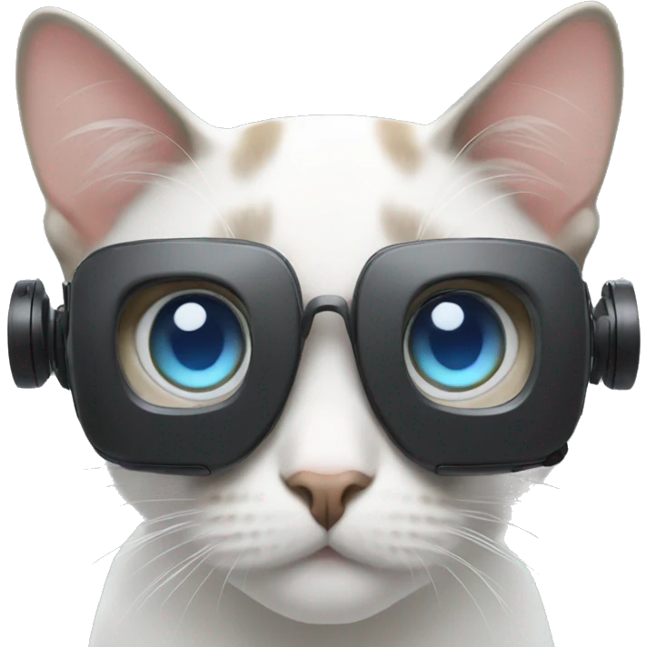 Cat with vr emoji