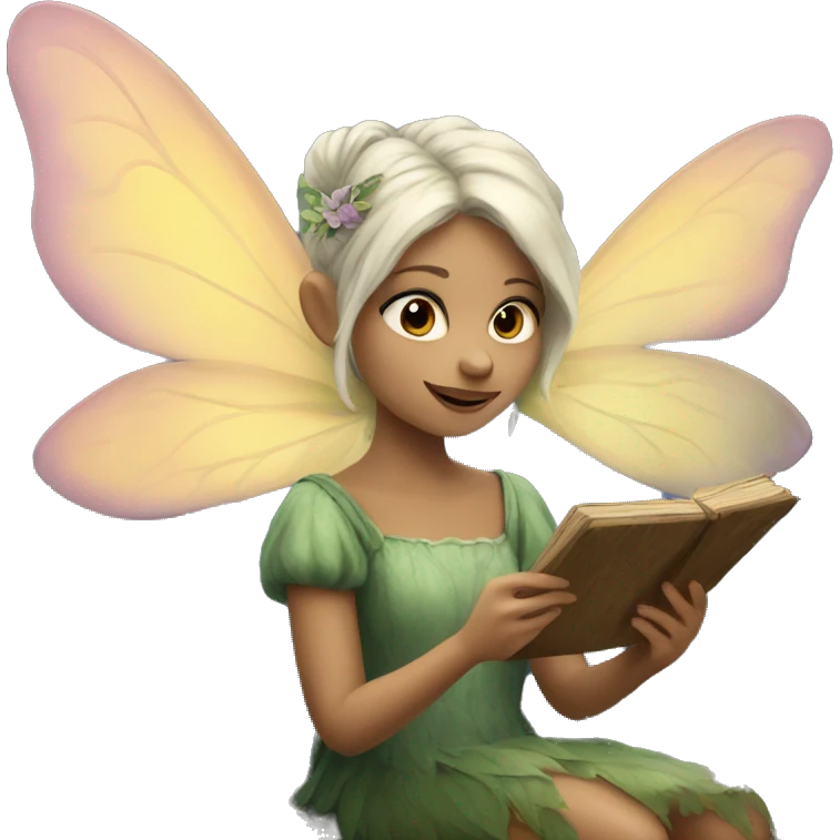 Fairy painting a picture emoji
