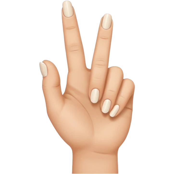 middle finger with nails done emoji