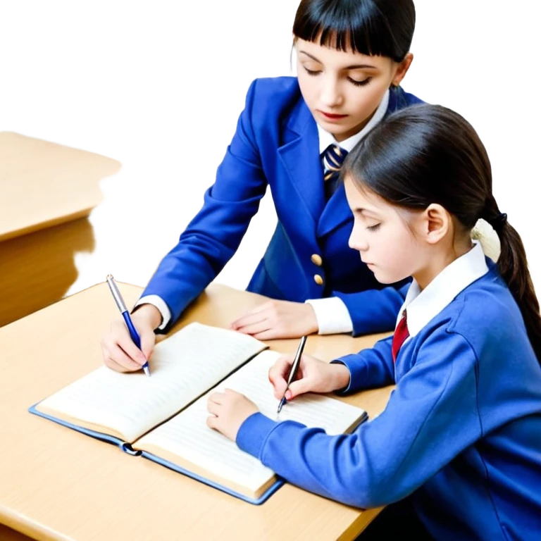 Создай эмодзи про мальчика в школе, который   спрашивает друга пойдет ли он на урок emoji