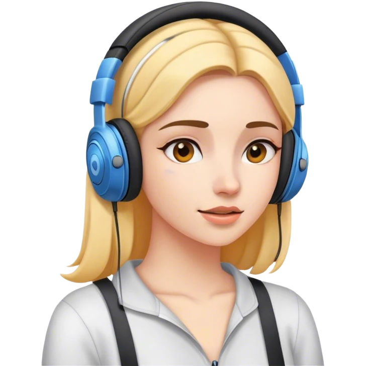 Woman streaming emoji