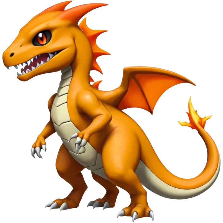 Shiny Duskull-Salandit-Cubone-Marowak-Charizard-Charmeleon-Fakémon-hybrid-creature (full body)  emoji