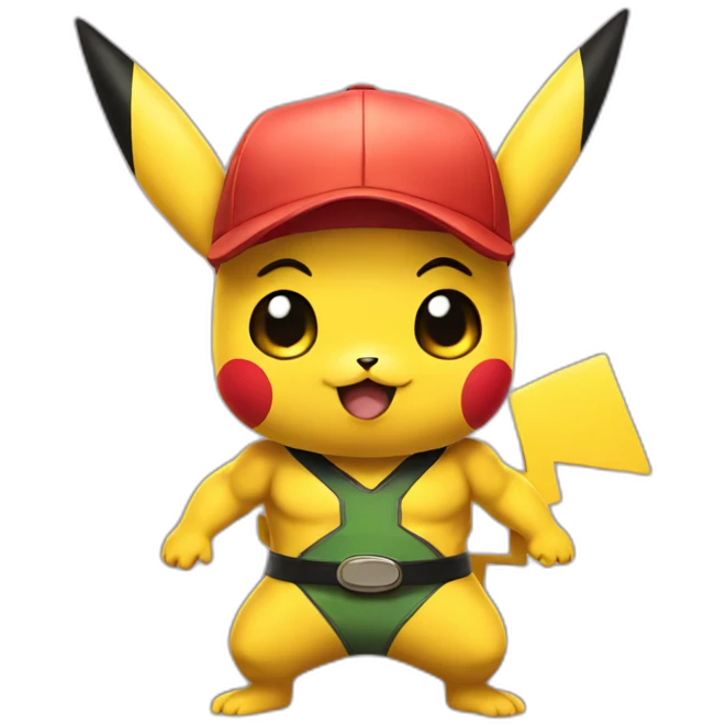 Pikachu wrestler emoji
