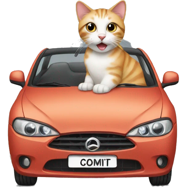cat with car emoji