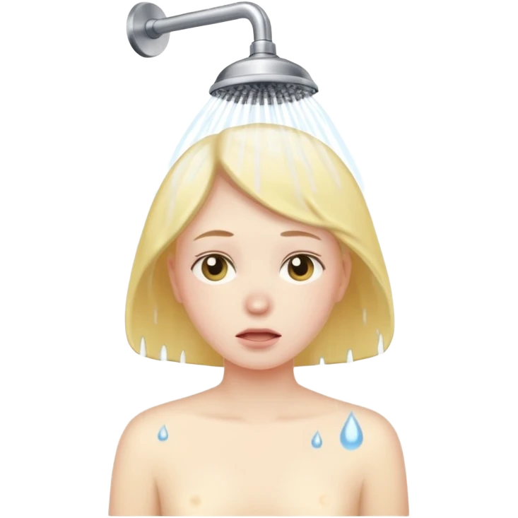 Cold Person Taking Shower  emoji