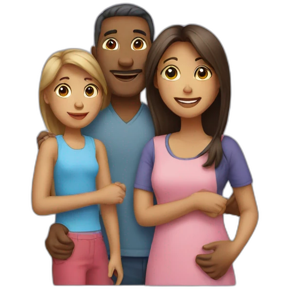 Dad, mom, brother and sister family emoji