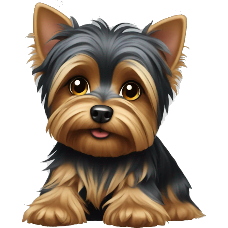 a little yorkshire terrier  emoji