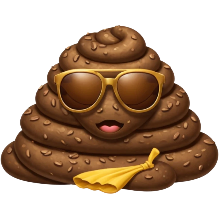 Poop with sunglasses emoji