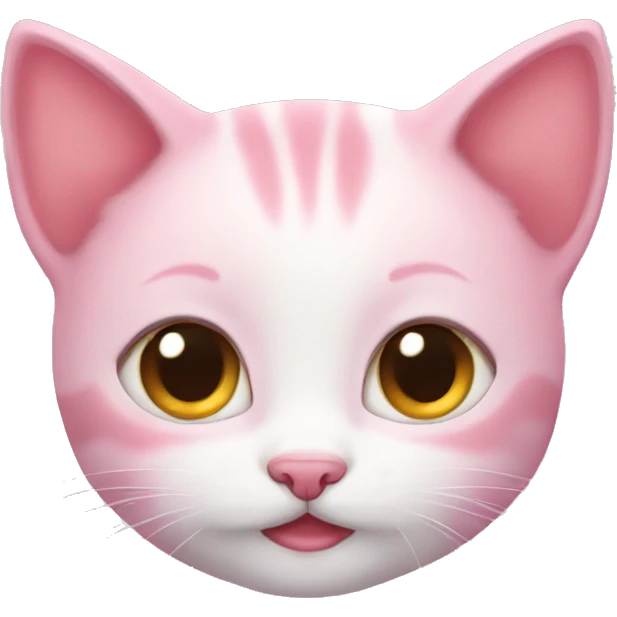 Pink cute kitten emoji