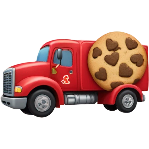 cookie heart with semi truck emoji