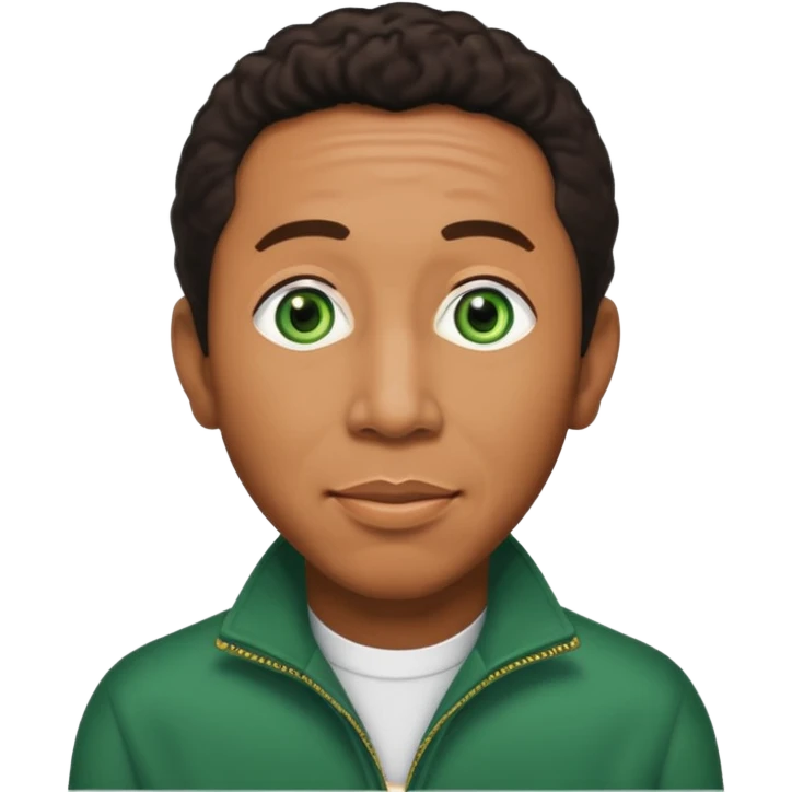 Smokey Robinson with green eyes emoji