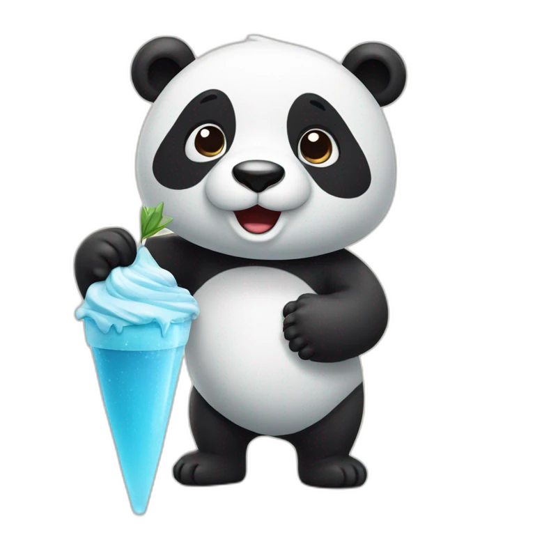 Panda avec glace emoji