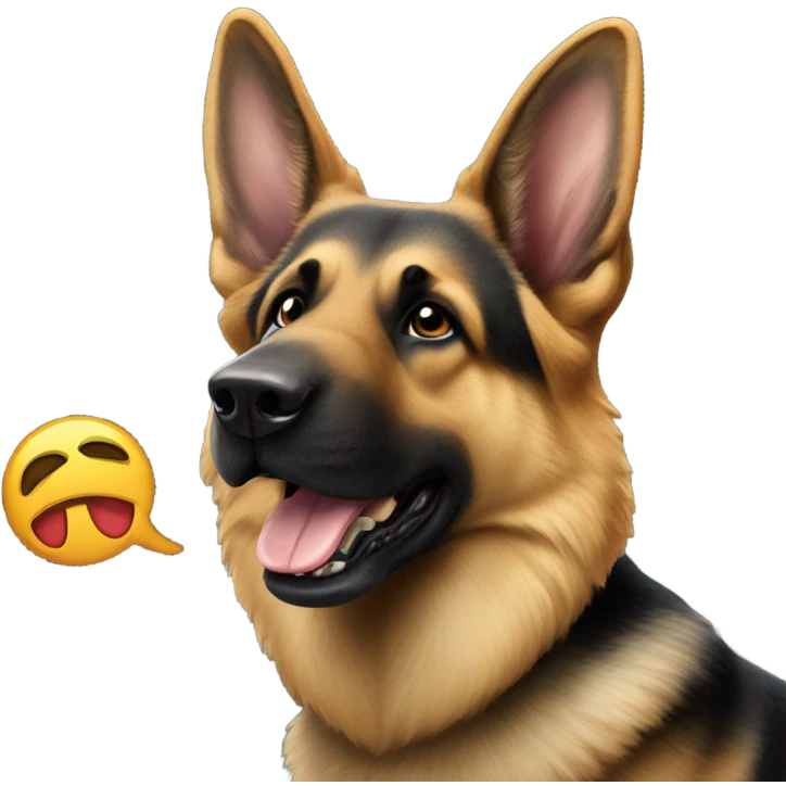 German shepherd to T. rex emoji