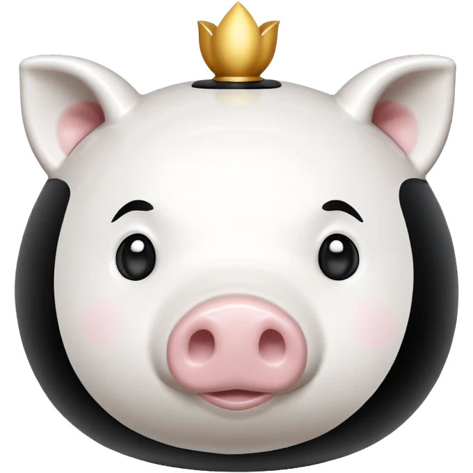 glitter white symbol pig bank emoji