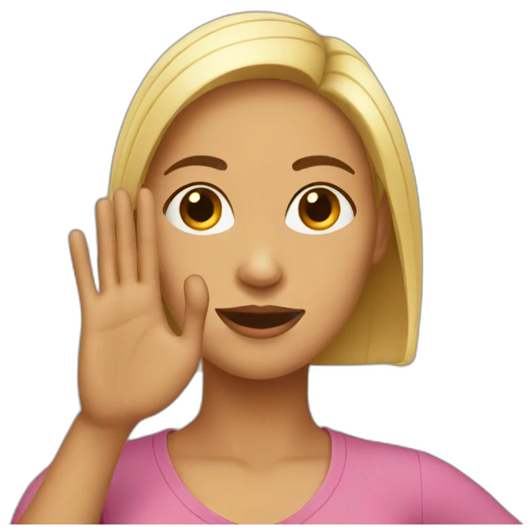 Woman doing pincha pose emoji