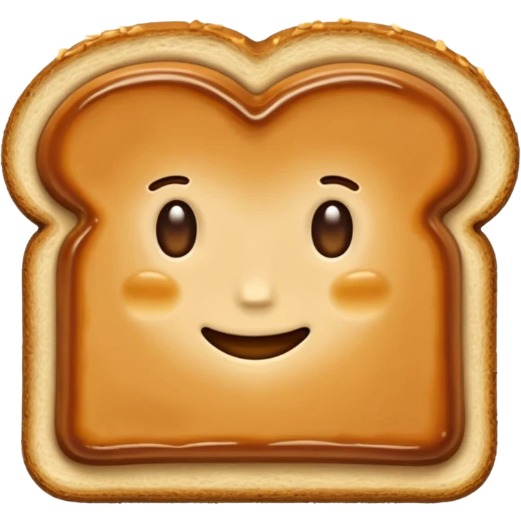toast of bread with dulce de leche in it emoji