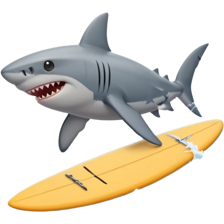 the shark next to people surfing emoji