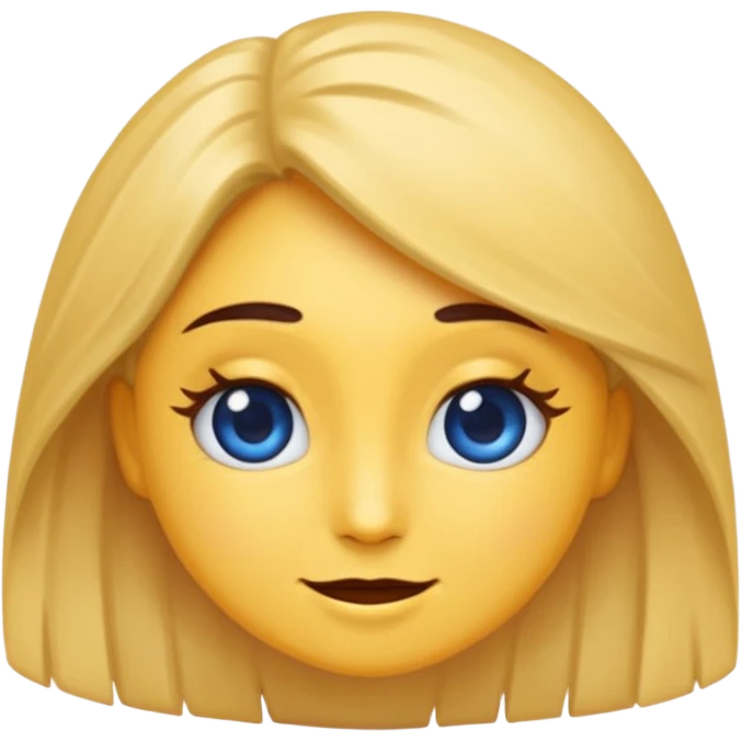 Un emoji myrtille féminin avec des cils  emoji