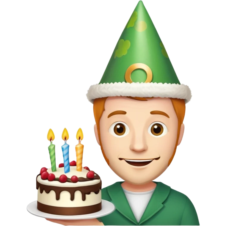 Irish man celebrating his birthday emoji