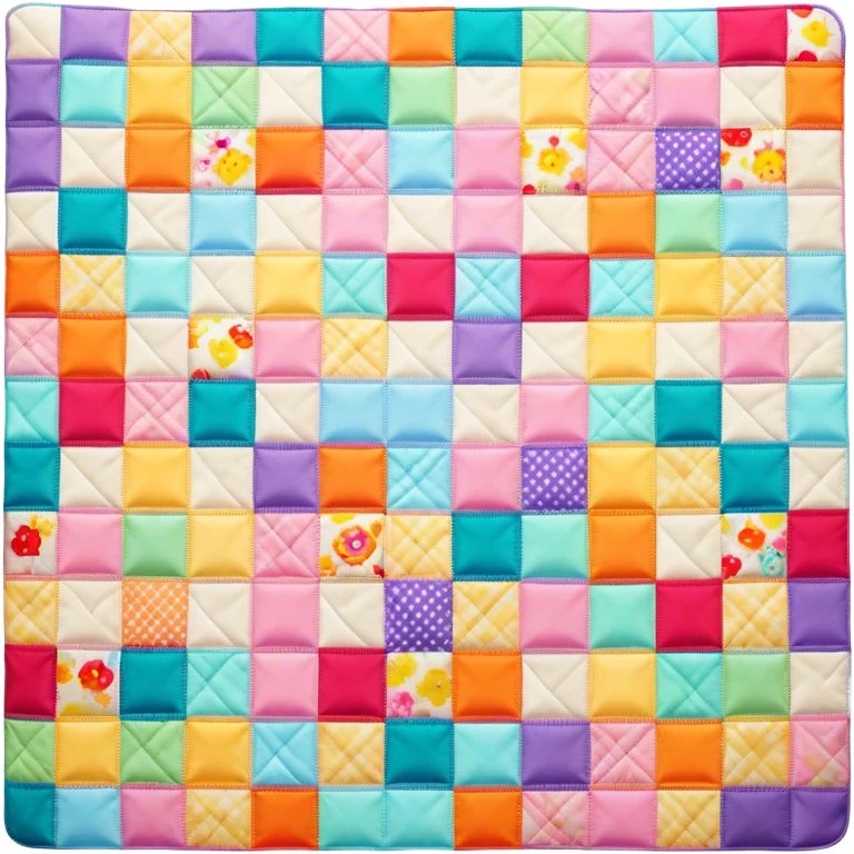 Fabric patchwork quilt emoji