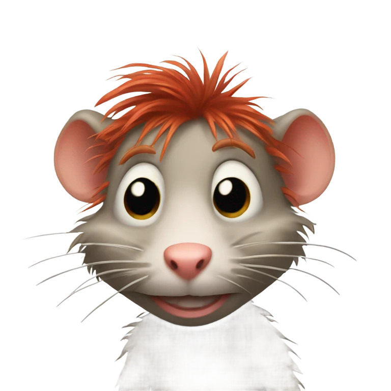 Dirty rat from Houston with scraggly red hair emoji