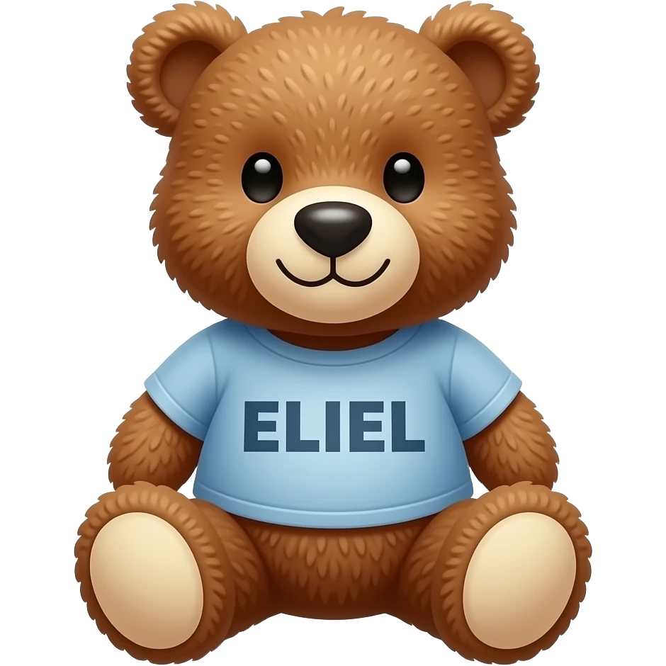 nounours avec texte ELIEL emoji