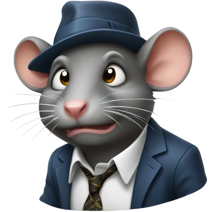 Gangster rat mad emoji
