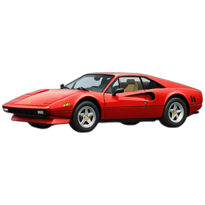 red ferrari 308 magnum pi emoji
