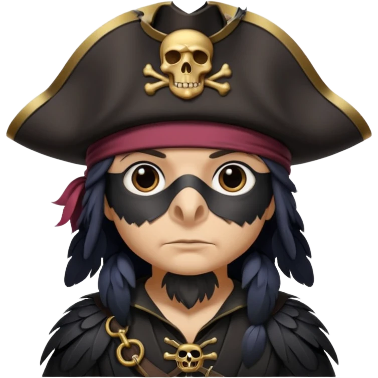 raven with a pirate hat emoji