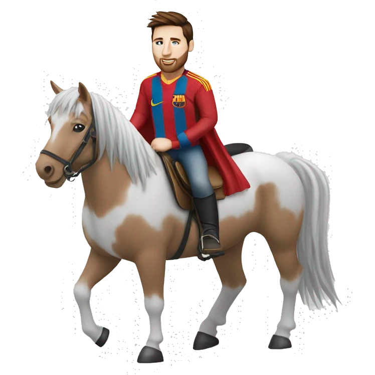 Messi sur cheval  emoji