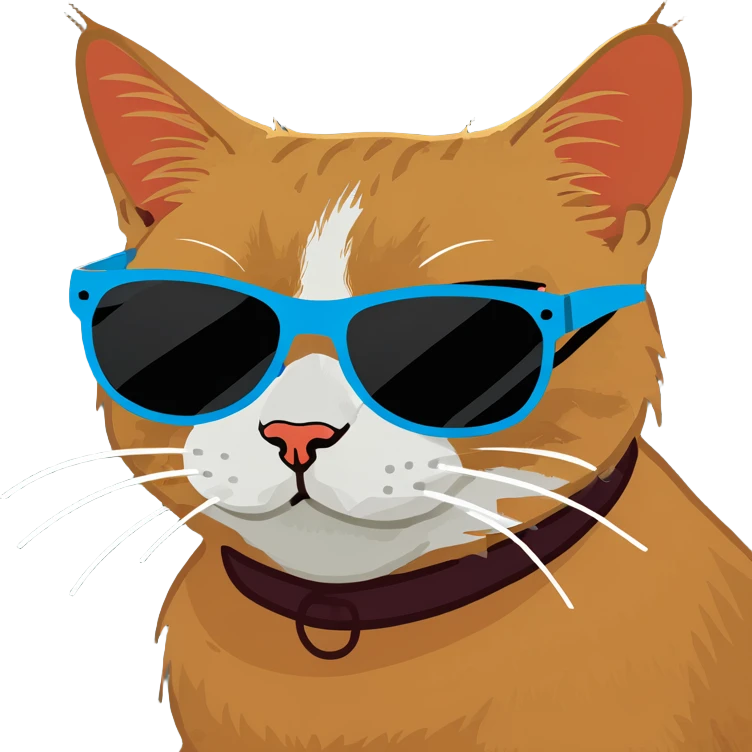 Cat with sunglasses emoji