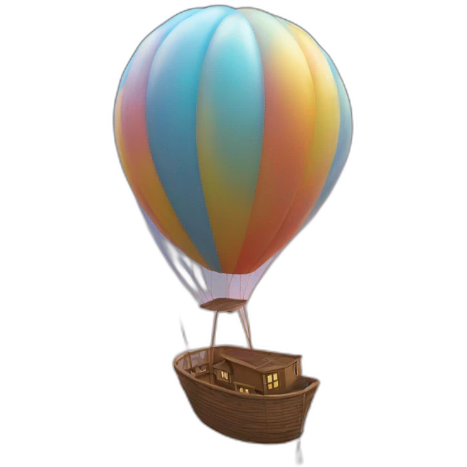Ballon in sky emoji