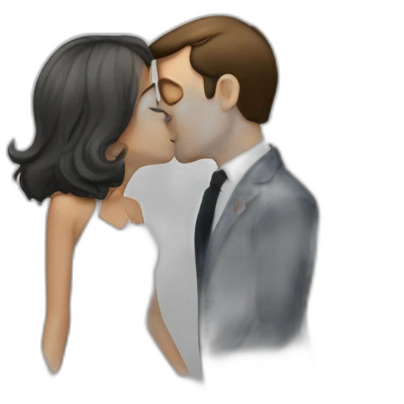 macron-kissing emoji