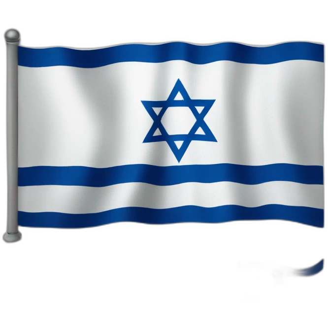 Israeli Flag with signs of war emoji