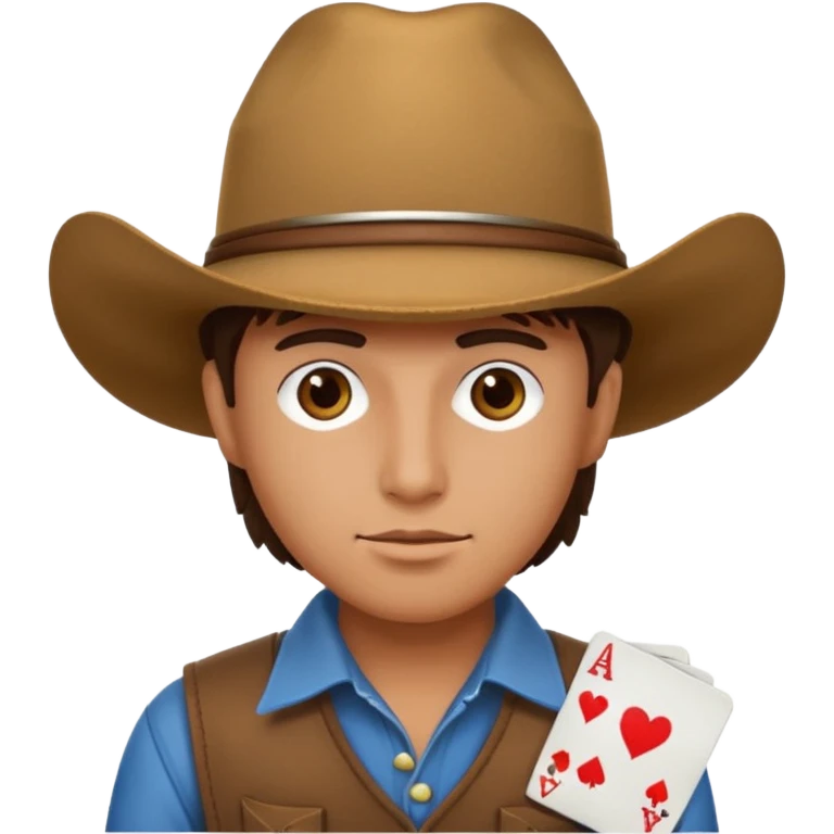 The poker face with cowboy hat emoji